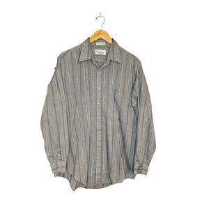 Vintage Casual Long-Sleeve Button Up Shirt Mens Large Single Needle Tailoring